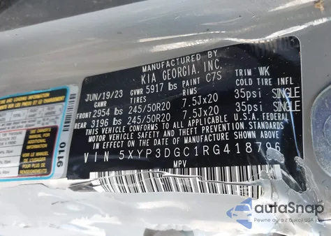 2024 Kia Telluride Ex X-Line from USA, damaged, VIN 5XYP3DGC1RG418796